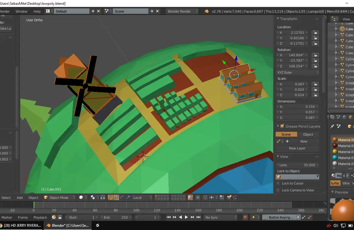 Captura de Modelado 3D en Blender