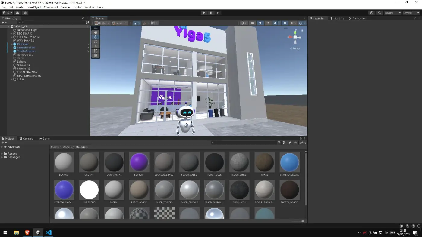 Edificio Yiga5 en Unity